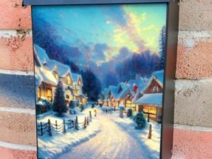 Christmas Night in the Village #5 Colonial Mailbox Cover