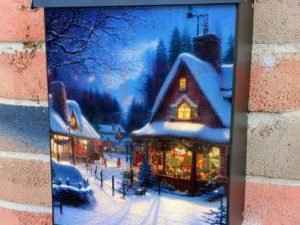 Christmas Night in the Village #6 Colonial Mailbox Cover