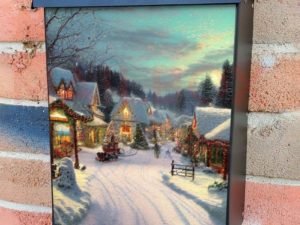 Christmas Night in the Village #8 Colonial Mailbox Cover