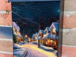 Christmas Night in the Village #9 Colonial Mailbox Cover