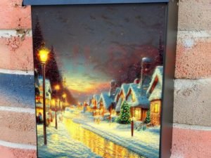 Christmas Night in the Village #16 Colonial Mailbox Cover