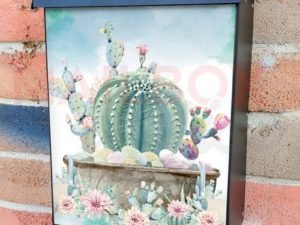 Beautiful Cactus Colonial Mailbox Cover