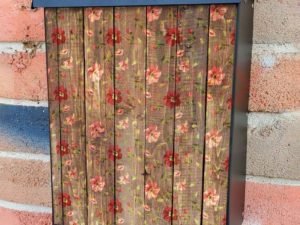 Painted Flowers on Wood #5 Colonial Mailbox Cover