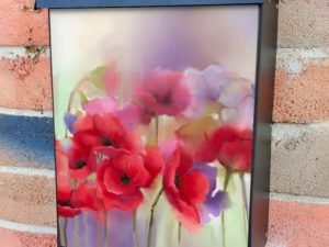 Beautiful Red Poppies #2 Colonial Mailbox Cover