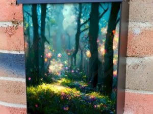 Flower Patch in the Forest Colonial Mailbox Cover