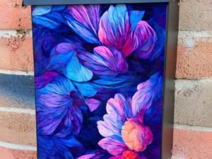 Abstract Colorful Flowers Colonial Mailbox Cover