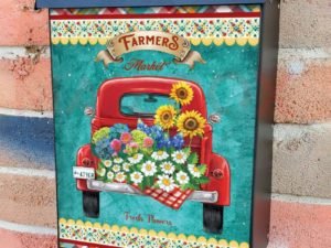 Pioneer Woman Flower Market Truck Colonial Mailbox Cover