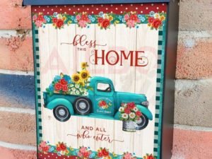 Pioneer Woman Farmhouse Truck Colonial Mailbox Cover