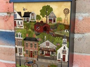 Cute American Town Colonial Mailbox Cover