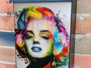 Colorful Marilyn Monroe Design Colonial Mailbox Cover