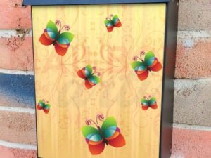 Cute Colorful Butterflies Colonial Mailbox Cover