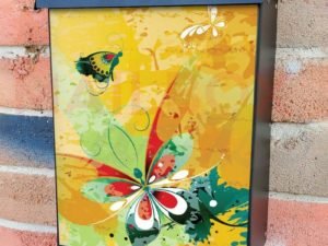 Abstract Butterflies Colonial Mailbox Cover