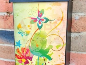 Abstract Butterflies #2 Colonial Mailbox Cover