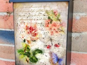 Vintage Butterfly Design #2 Colonial Mailbox Cover