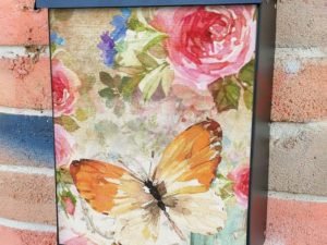 Vintage Butterfly Design #8 Colonial Mailbox Cover
