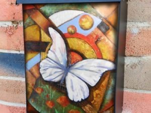Abstract Butterfly #1 Colonial Mailbox Cover