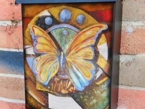 Abstract Butterfly #2 Colonial Mailbox Cover