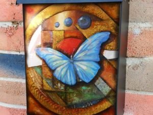 Abstract Butterfly #3 Colonial Mailbox Cover