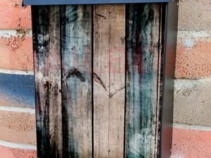 Colorful Wood Design #2 Colonial Mailbox Cover