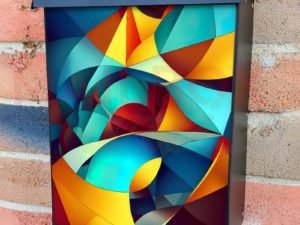 Beautiful Abstract Design #5 Colonial Mailbox Cover