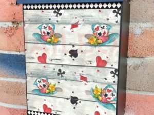 Alice in Wonderland Pattern  Colonial Mailbox Cover