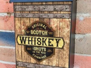 Old Whiskey Barrel Design Colonial Mailbox Cover