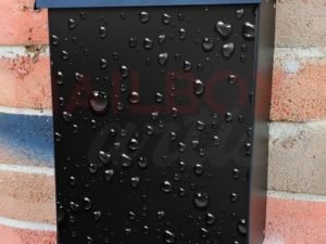 Water Drops on Black Background Colonial Mailbox Cover
