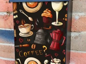 Beautiful Coffee Design Colonial Mailbox Cover