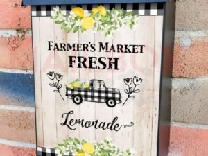 Farmer's Market Lemonade Colonial Mailbox Cover
