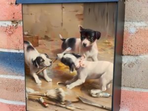 The Painters Dispute by Carl Reichert Colonial Mailbox Cover