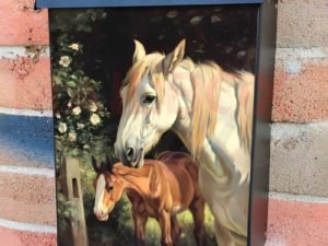 The New Arrival by Wright Barker Colonial Mailbox Cover