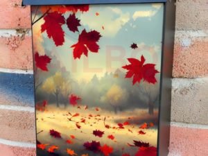 Leavens are Falling Colonial Mailbox Cover