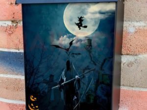 The Reaper in the Cemetery Colonial Mailbox Cover