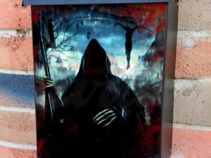 The Reaper is Coming Colonial Mailbox Cover