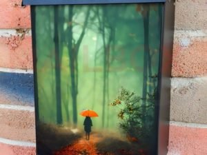 Rainy Forest Walk Colonial Mailbox Cover