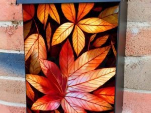 Colorful Leaves Colonial Mailbox Cover