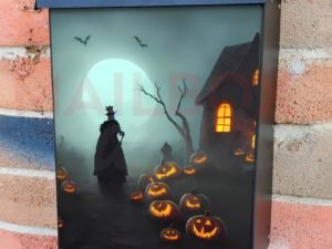 Evil Warlock Colonial Mailbox Cover