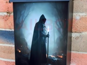 Dark Demon Warrior Colonial Mailbox Cover