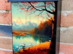 Calm Morning at the River Colonial Mailbox Cover