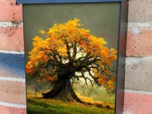 Autumn Tree in the Park Colonial Mailbox Cover