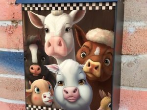Chubby Farm Animals Colonial Mailbox Cover