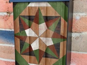 Quilt Design on Wood #2 Colonial Mailbox Cover