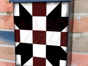 Farmhouse Quilt Design #1 Colonial Mailbox Cover