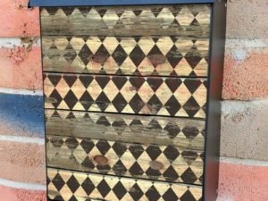 Farmhouse Harlequin Wood Design Colonial Mailbox Cover