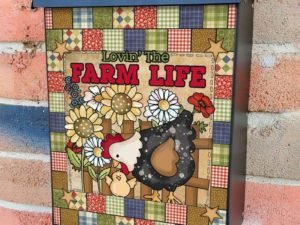 Chickens with Eggs Colonial Mailbox Cover