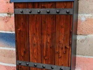 Farmhouse Barn Wood Door #2 Colonial Mailbox Cover