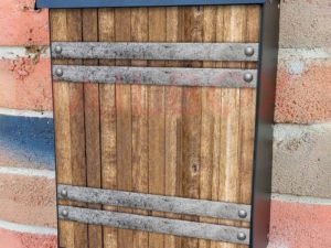 Farmhouse Barn Wood Door #3 Colonial Mailbox Cover