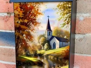 Riverside Church Colonial Mailbox Cover