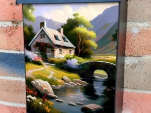 Cute Summer Cottage Colonial Mailbox Cover