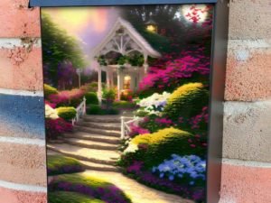 Beautiful Summer House Colonial Mailbox Cover
